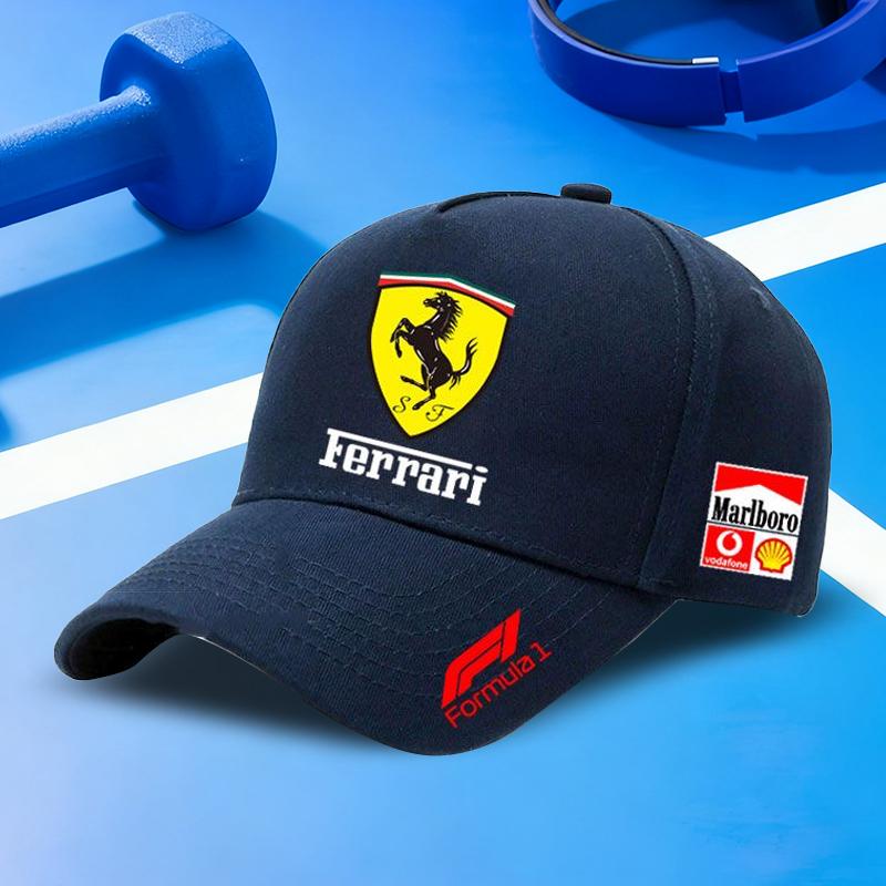 Car Logo Cotton Adjustable Baseball Hat Outdoor Auto Accessories For Ferrari Roma F80 296 GTB GTS SF90 Stradale Spider Spyde JQ1