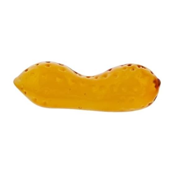 Kyoyu Handmade Glass Chopstick Rest, Peanut Motif, Approx. 5 X 1.5 X 1.5 Cm