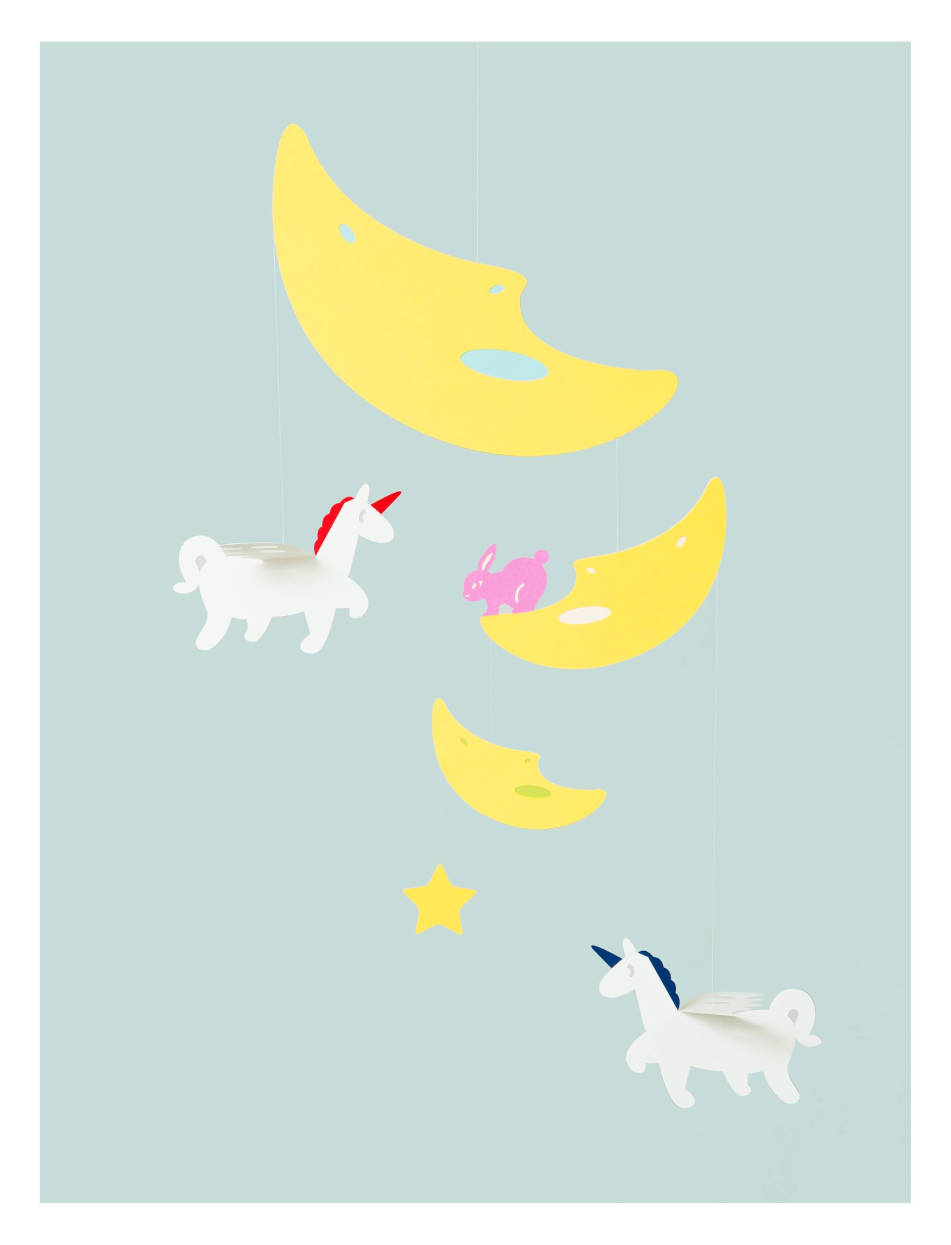 

Mobile Around the Moon Bedroom, Adult Interior, W35cm x H55cm, Japanese-made mobile brand