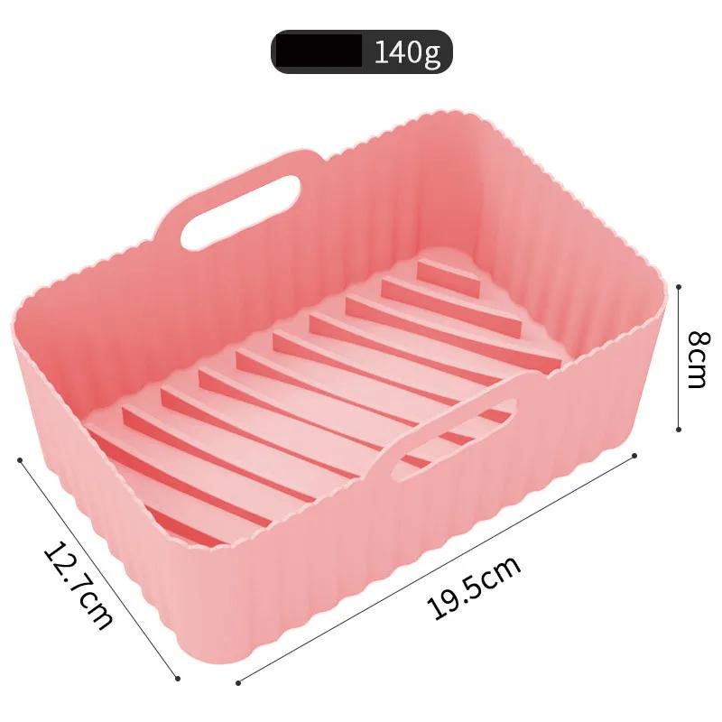 Tavă de copt din silicon pentru friteuză cu aer o varietate de suporturi din silicon dreptunghiulare rotunde pliabile wholesale din fabrică. YLE566