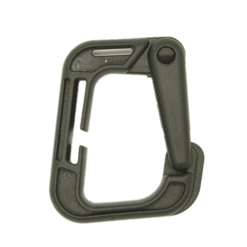 5Pc Outdoor Camping Tool D Type ITW Grimloc MOLLE Locking EDC Tactics Backpack Hanging Webbing Hook Buckle for Hiking