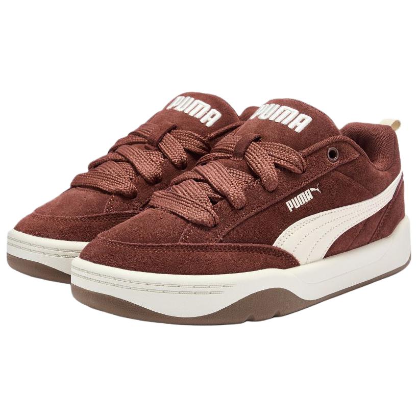 PUMA Park Lifestyle Low top Skateboard Shoes Unisex Dark Brown Red 401606-14