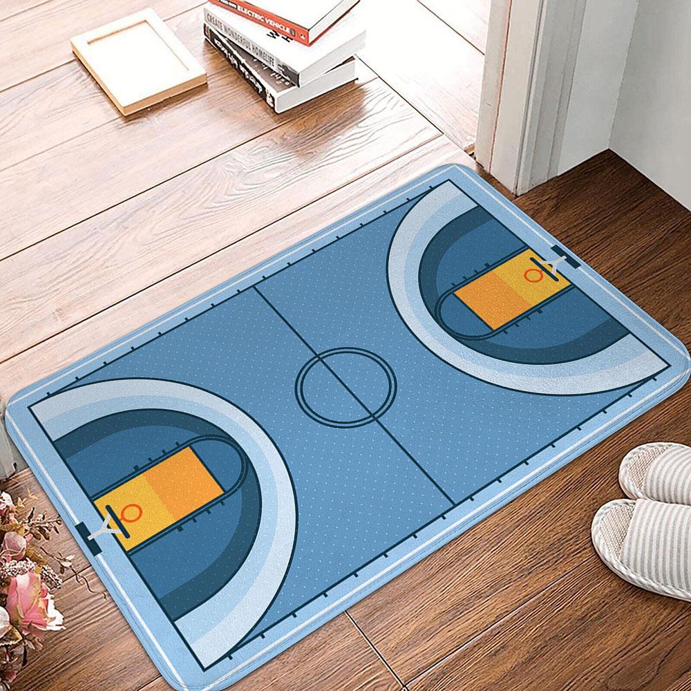 3D Basketball Court Printed Carpet Bedroom Bedside Living Room Sofa Table Area Rug Soft Large Size Floor Mat Doormat Home Decor