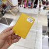 Premium Leather Card Holder: Unisex Cowhide Business Case with Mirror Window, Snap Closure & Coin Purse.