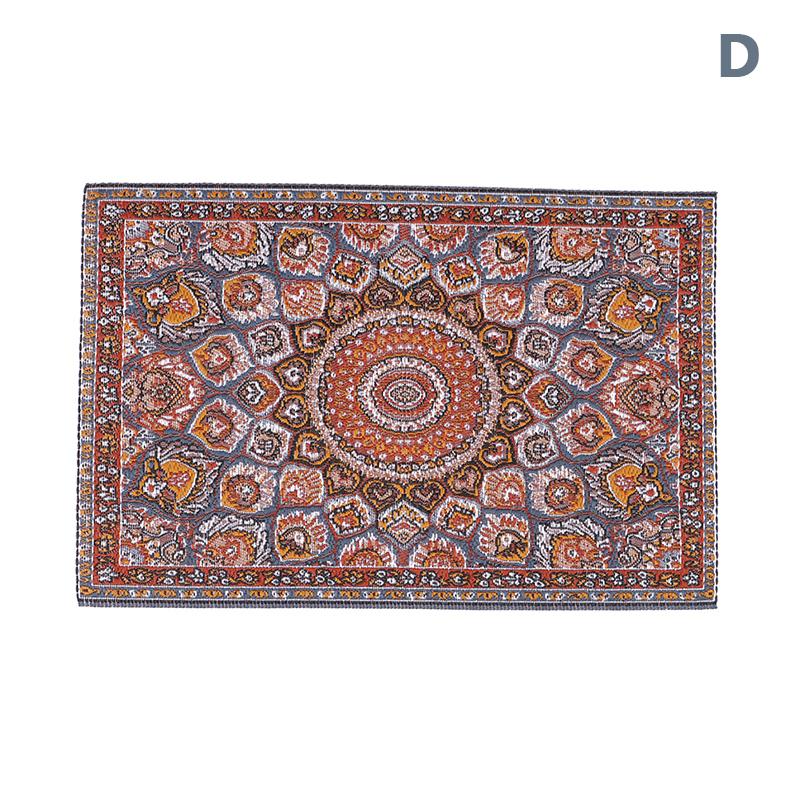 1 adet 1:12 Dollhouse Minyatür Zemin Halı Örtüsü Halı Zemin Mat Modeli Yatak Odası Oturma Odası Dekor Oyuncak Bebek Evi Aksesuarları