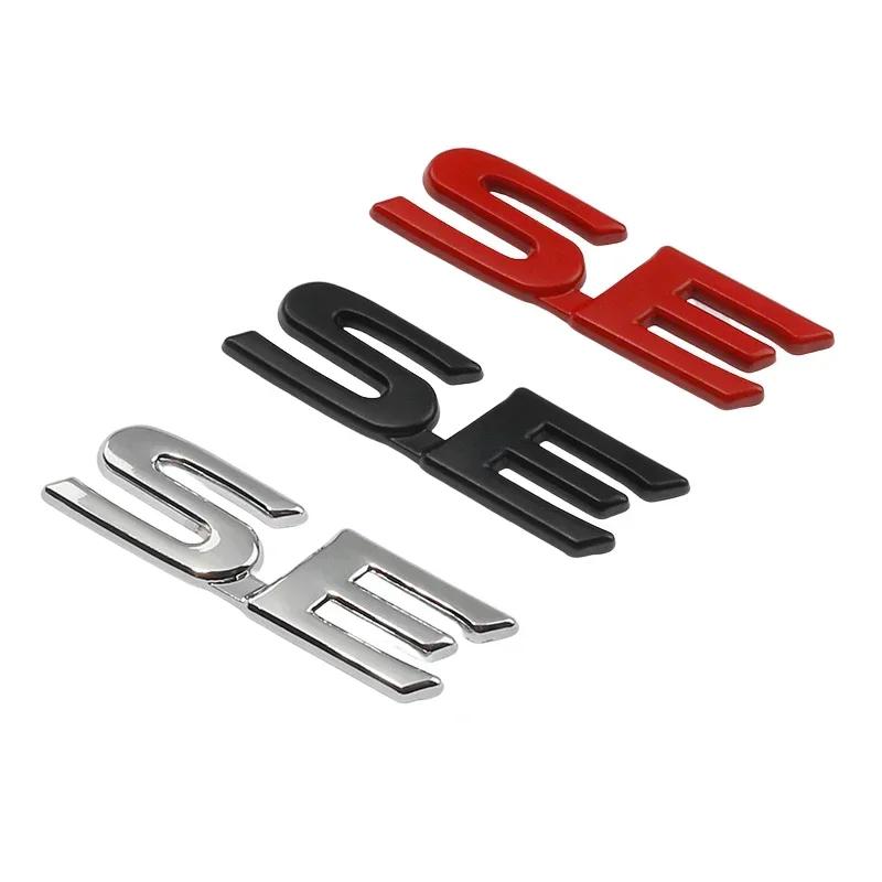 3D Metal SE XSE Logo Rear Trunk Emblem Badge Decals Sticker For Toyota Camry Sienna Highlander Corolla Car Styling Accessories