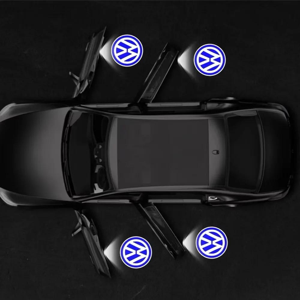 4X LED Car Door Logo Projector Light Accessories for VW Golf 5 6 7 GTI GTD GTE Touareg Passat B6 B7 B8 B9 C6 C7 C8 Tiguan