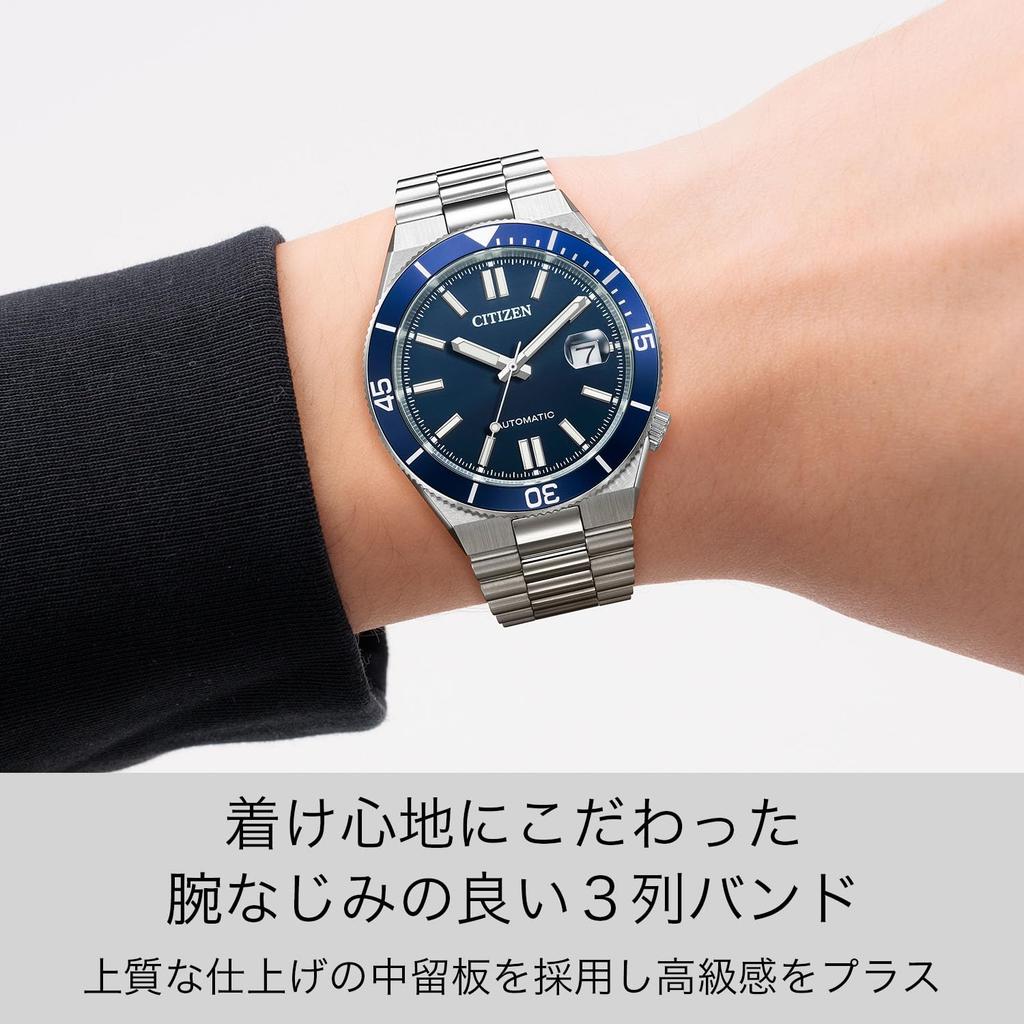 Citizen Collection Mechanical Automatic Watch NJ0230-59L Waterproof Sapphire Glass Men's Business Silver Blue Navy