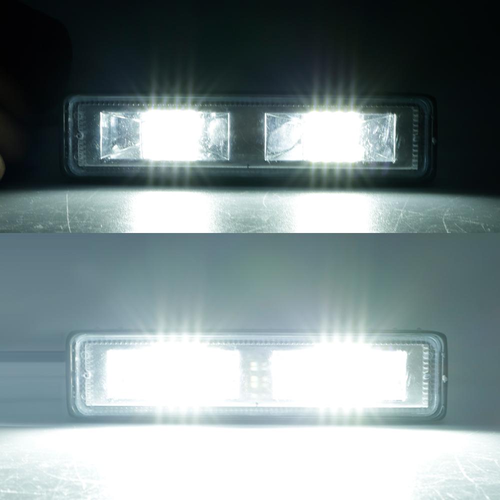 12V Car LED Light Bar 18W 6000K Super Bright Car LED Work Light IP67 Waterproof Flood Spot Light White Off Road Head Lights 2025