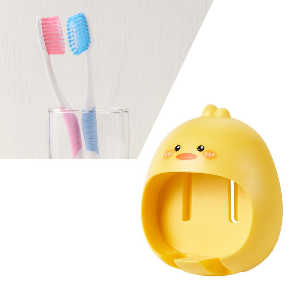 Cute Toothbrush Holder Multipurpose Punch Free Cartoon Animal Wall Mounted Toothbrush Stand for