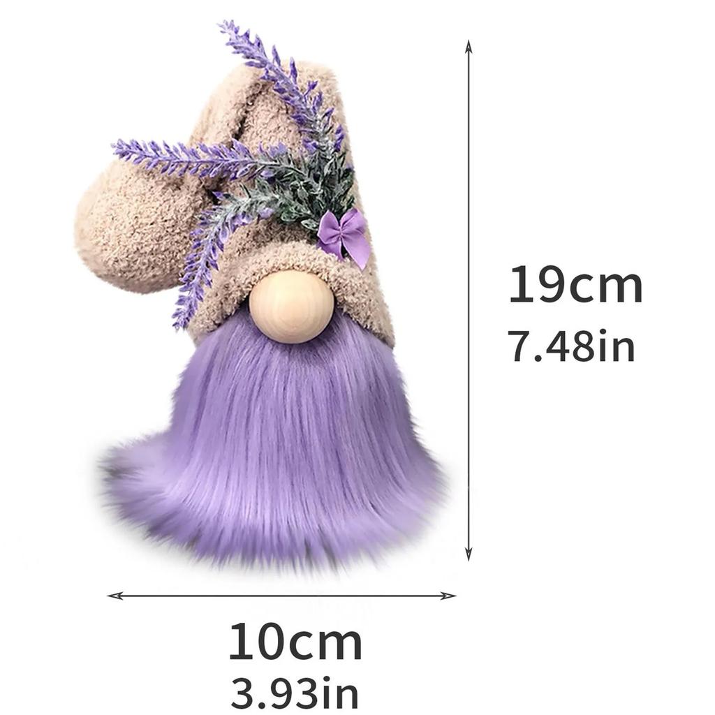 Lavender Carnival Gnome Dwarf Home Decoration Ornament Lavender Elfs Bow Purple Rudolf Doll Crafts Kid Christmas Gift Navidad