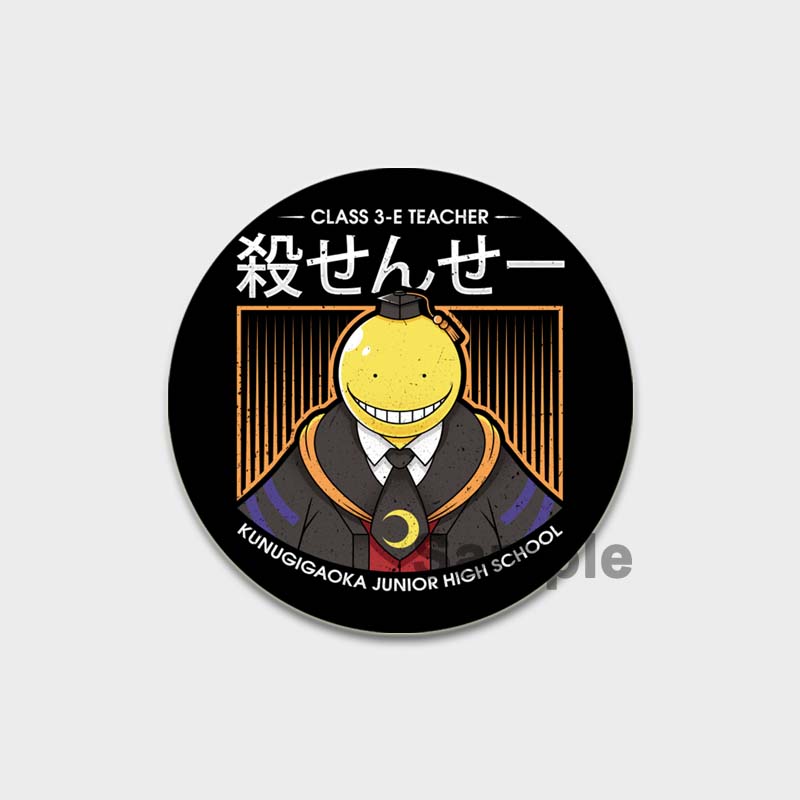 58MM 58mm Ručně vyráběné brož Pin Anime Atentát Učebna Brože Kreslený Cosplay Odznaky Batoh Dekorace klobouku Odznaky do klopy Dárky