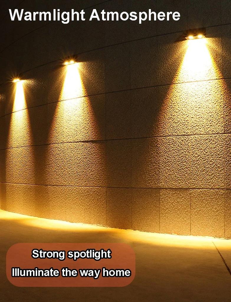 Solar Wall Light Outdoor Porch Lights Illumination Waterproof LED Lamp Bulb Automatic Lighting At Night for Garden Yard Balcony