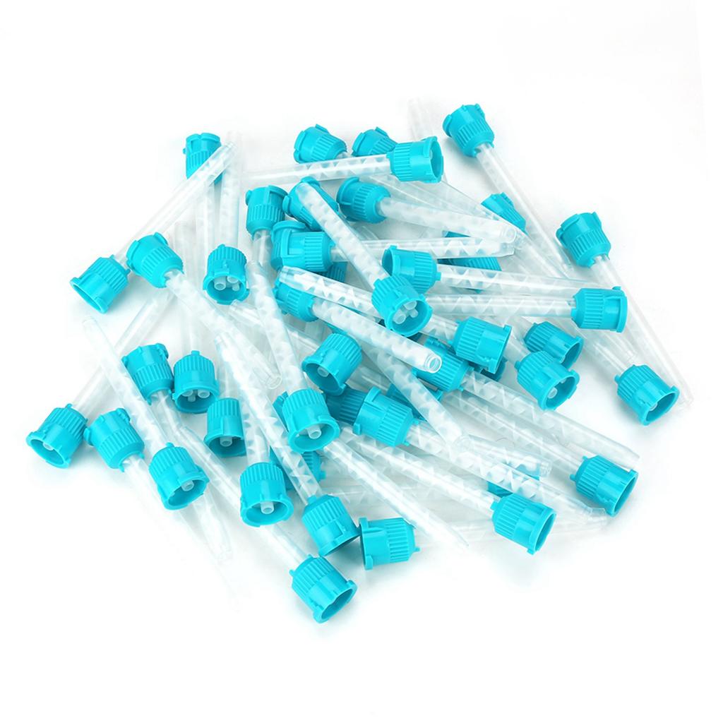 50 STÜCKE Einweg Dental Intraorale Mischkanülen Silikonkautschuk Mix Propotion 1:1