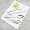 Luxury 304 Stainless Steel Dinnerware Set Matte Gold Tableware Western Knife Fork Tea Spoon Cutlery Set Patry Kitchen Silverware
