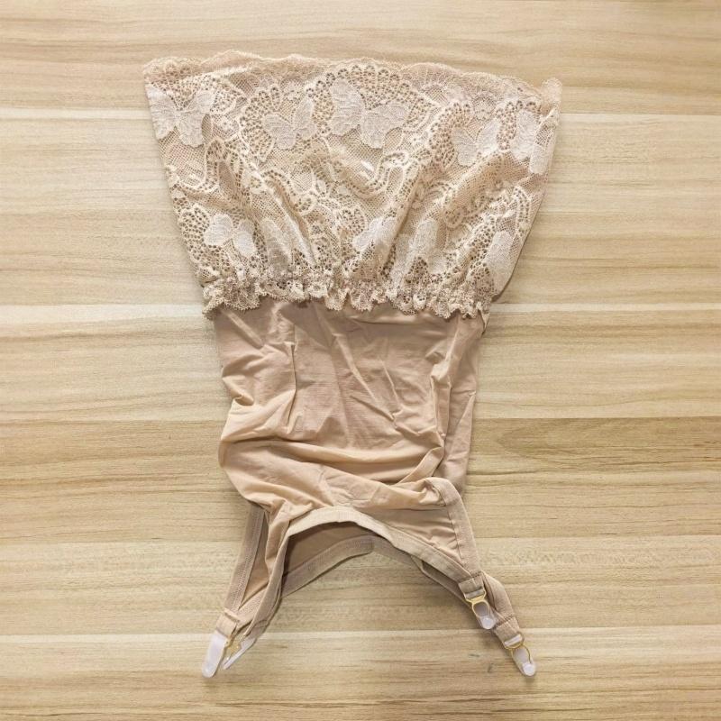 Butterflies And Flowers Patterned Lace Patchwork Oil Shiny High Waist Mini Skirt Collocation Hose Garter Belt For Stockings