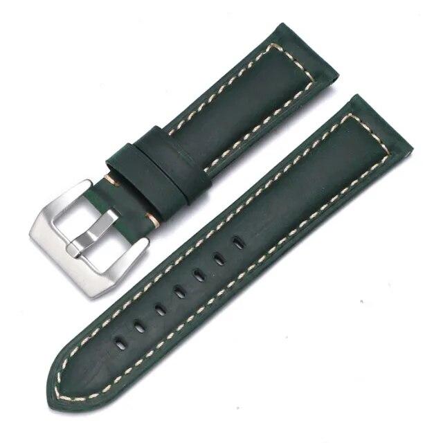 For Panerai Watch Strap Genuine Leather Band Men's Women's Original PAM111/441/312 Crazy Horse Belt 18mm 20mm 22mm 24mm 26mm Samsung Watch HUAWEI