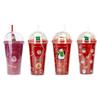 450ml Reusable Tumbler with Lid and Straw Christmas Santa Snowman Coffee Mug Xmas Cup Water Bottle Kids Christmas Gift