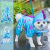 Impermeabile per Cani con Cappuccio a Poncho, Giacca da Pioggia Regolabile per Animali Domestici con Foro per Guinzaglio per Cani Piccoli, Medi e Grandi