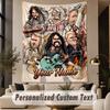 Custom Text Printed Tapestry Foo Fighters Pattern Large Wall Hanging Indoor Room Decor