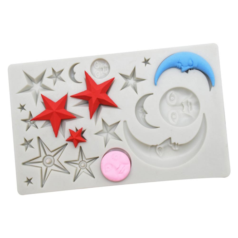 Multi-cavity Baking Mold Stars Moon-faces Human Faces Silicone Cake Mousse Mould Food-grade Diy Mold