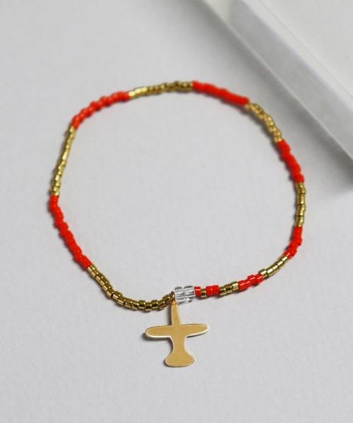 Bonbeau Airplane Motives 18K Gold Beads Bracelet