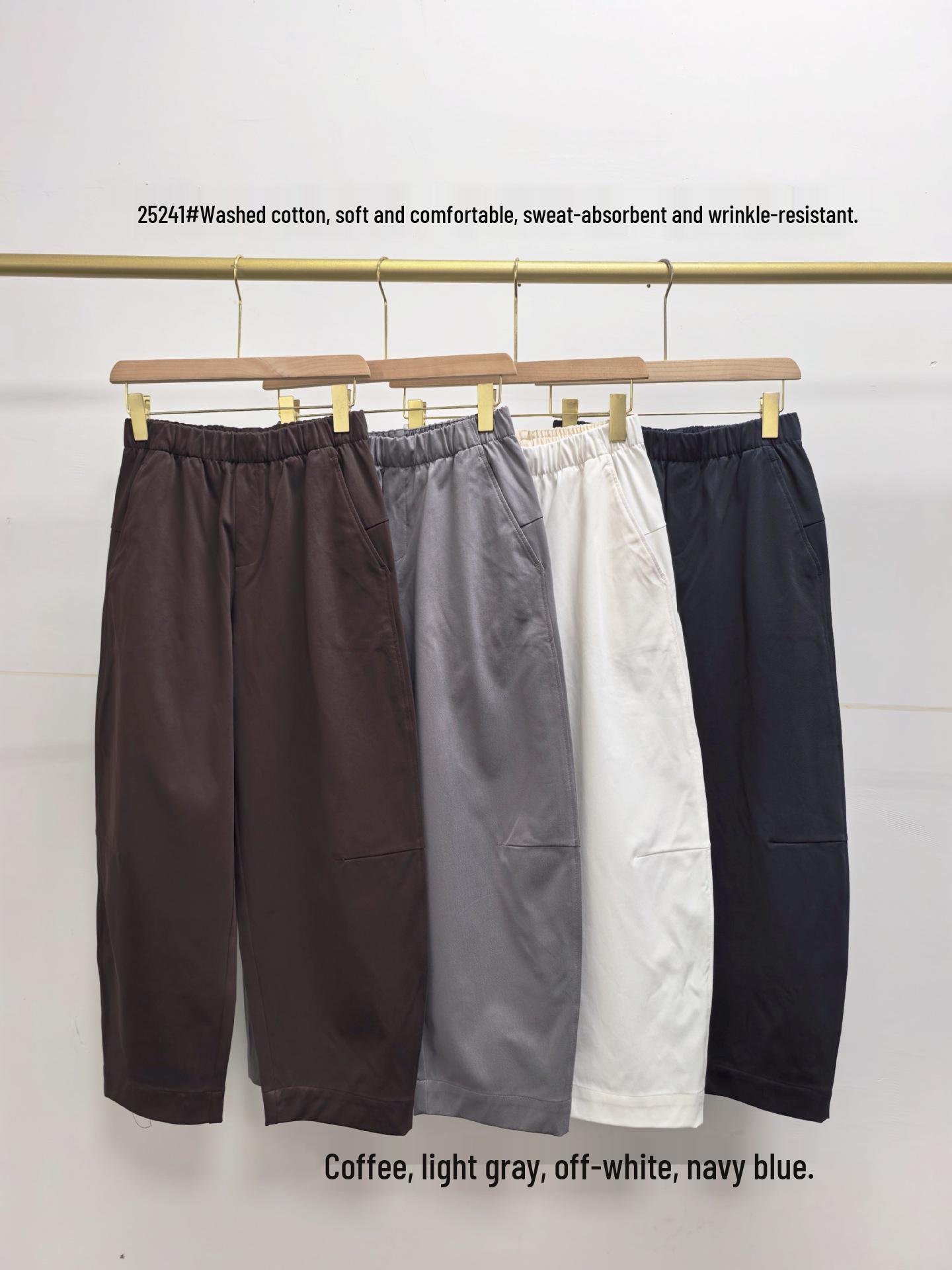 

2026 Spring Women s High-Waist Wide-Leg Cotton Pants: Stylish Slimming Yamamoto Design M сірий колір