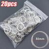 10-100 pezzi 25/30 mm Anelli Portachiavi in Acciaio Inossidabile Anelli Divisi Piatto Rotondo Portachiavi per Creazione Gioielli Portachiavi Lucidato DIY Componenti