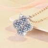 Women's Moissanite Four-Leaf Clover Necklace Pendant, Light Luxury S925 Sterling Silver Clavicle Chain