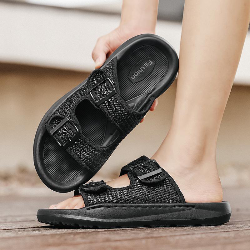 2025 Summer Male Casual Shoe Fashion Footwear Big Size 45 Male Slippers Mens Beach Sandals Mesh Comfortable Breathable Man Shoe