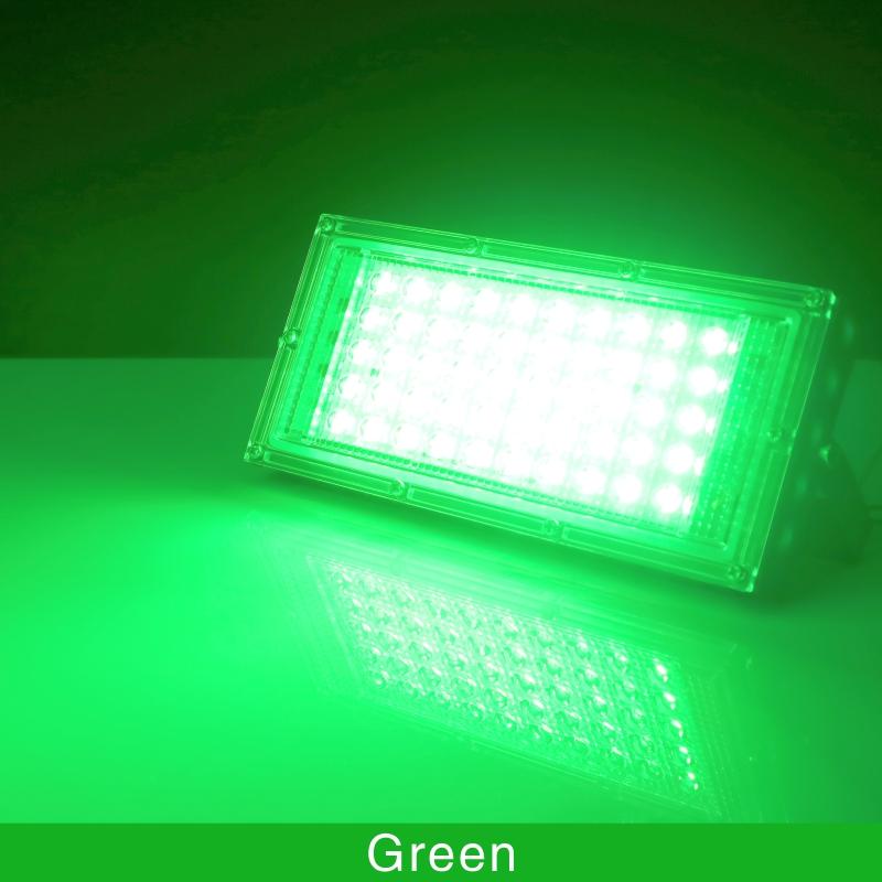 50W LED RGB Flood Light Lamp AC 220V Outdoor Floodlight IP65 Waterproof Reflector Led Spotlight  Red Green Blue Garden Lighting