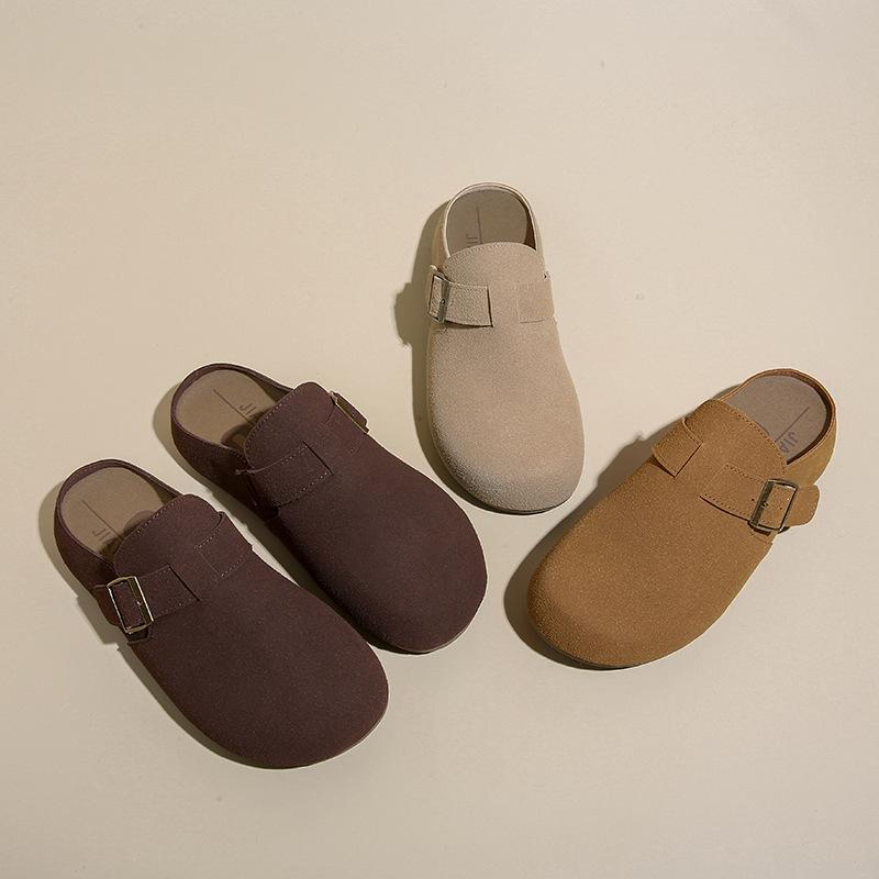 Пробковая подошва утолщенные мягкие клейкие гигантские удобные шлепанцы на полупятке новая осень 40 4698₽