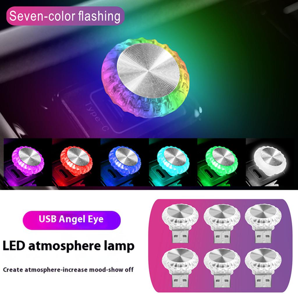 Car Interior Portable Car USB Ambient Light Mini LED Decorative Ambient Light For Ambient Light Computer Light Plug and Play
