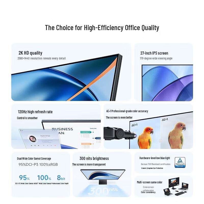 Xiaomi Redmi A27Q 27-inch 2K 120Hz IPS Monitor CN plug (adapter included)