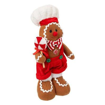 Pepparkaksmän Figur 36Cm Brun Tillverkad Av Polyester