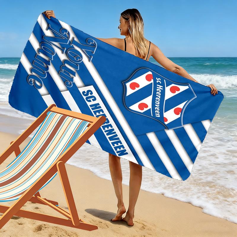 Name Custom Heerenveen Print Beach Towel, Large Soft Quick Dry Towel for Beach Camping Swimming