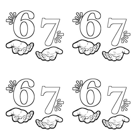 

4 Sheets 67 Iron on Patches Funny Six Seven Meme Iron on Transfers Colorful Iron on Decals for T-shirts Canvas Bags Fabric DIY Projects W