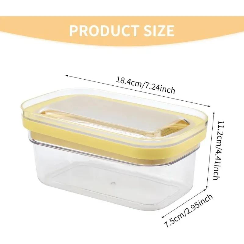 Butter Slicer Cutter Dish Airtight Box Stick Container Airtight Lid Butter Cheese Fresh-Keeping Box Crisper Box for Refrigerator