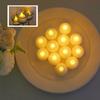 12-48pcs LED Floating Candles Flameless Flickering Tea Lights Candles for Bathtub Swimming Pool Vase Valentine Christmas Decor