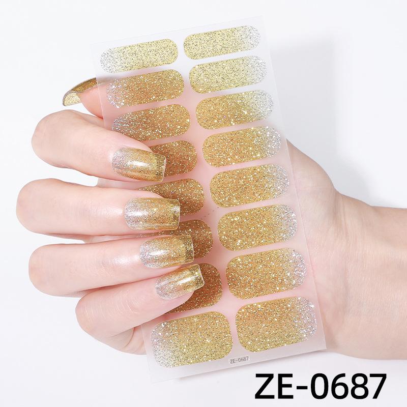 2025 Koreanische Farbverlauf Glitzer Katzenaugen Nagelkunst Aufkleber - Wasserdicht