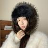 Winter Versatile Imitation Mink Hair Cold Proof Lei Feng Hat Japanese Retro Hat Casual Warm Hat Big Head Surround Head Hat