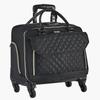 Rolling Laptop Bag 17.3 Inch Wheeled Computer Bag for Women Men Black Gold