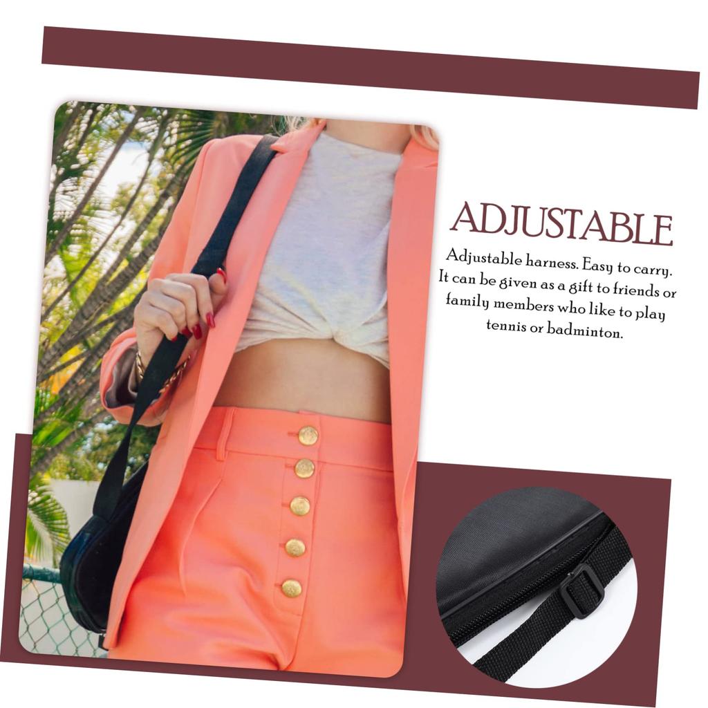 Outanaya Badminton Racket Oxford Cloth Shoulder Sports Storage Bag Bag, Bag, 70cm, Black,