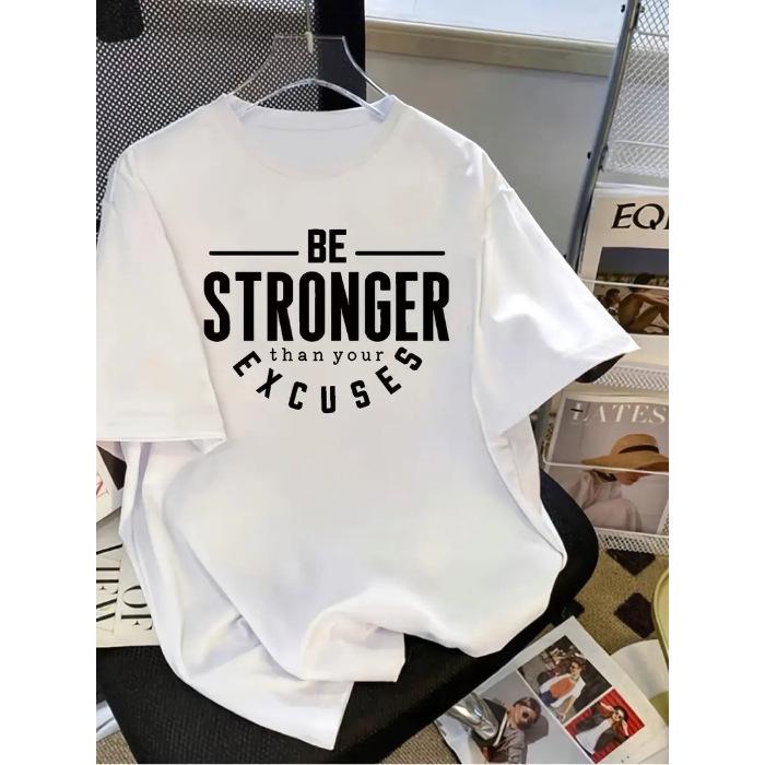 Women's Pure Cotton Loose-Fit Round Neck Short Sleeve T-Shirt