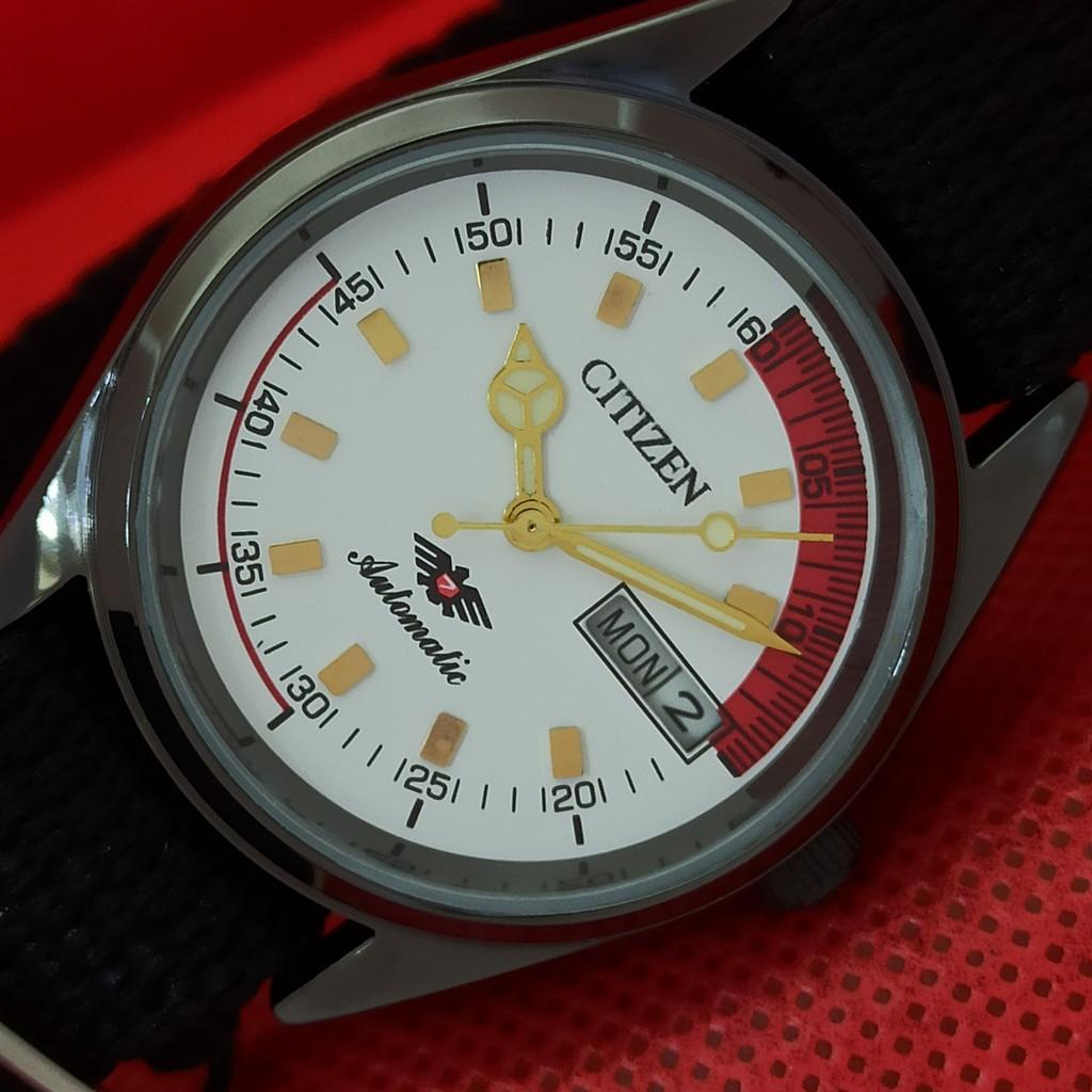 

REFURBISHED VINTAGE CITIZEN AUTO 8200 JAPAN MENS D/D WHITE WATCH 565a-a299471-2 SKU565a-a299471