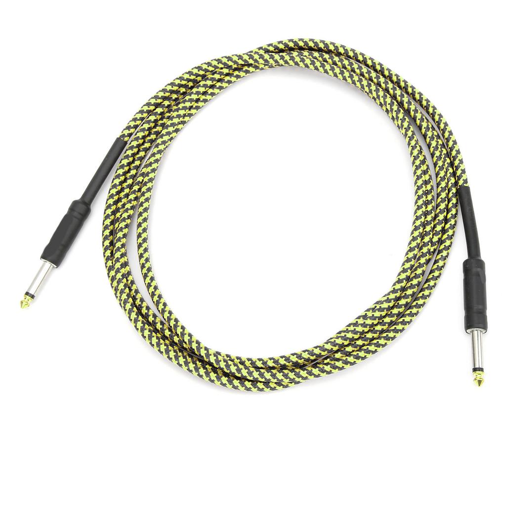 Guitar Cable     NickelPlated Plug   Cord Electronic Musical Instrument Wire(Yellow )