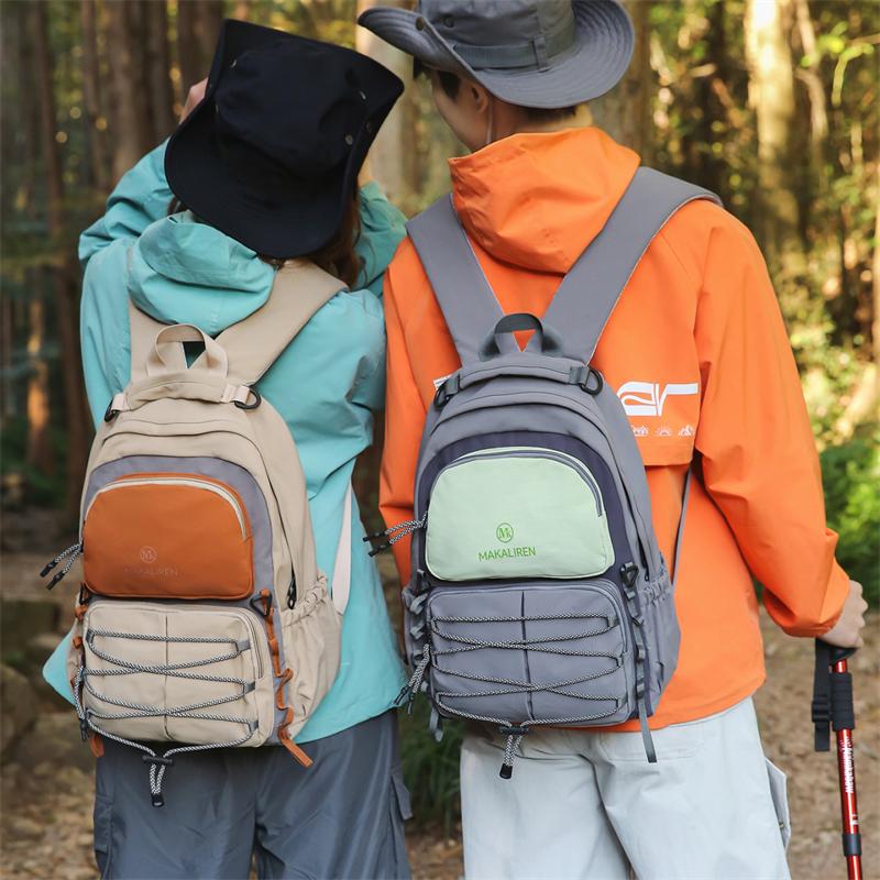 Unisex Outdoor Backpack Color Block Waterproof Backpack
