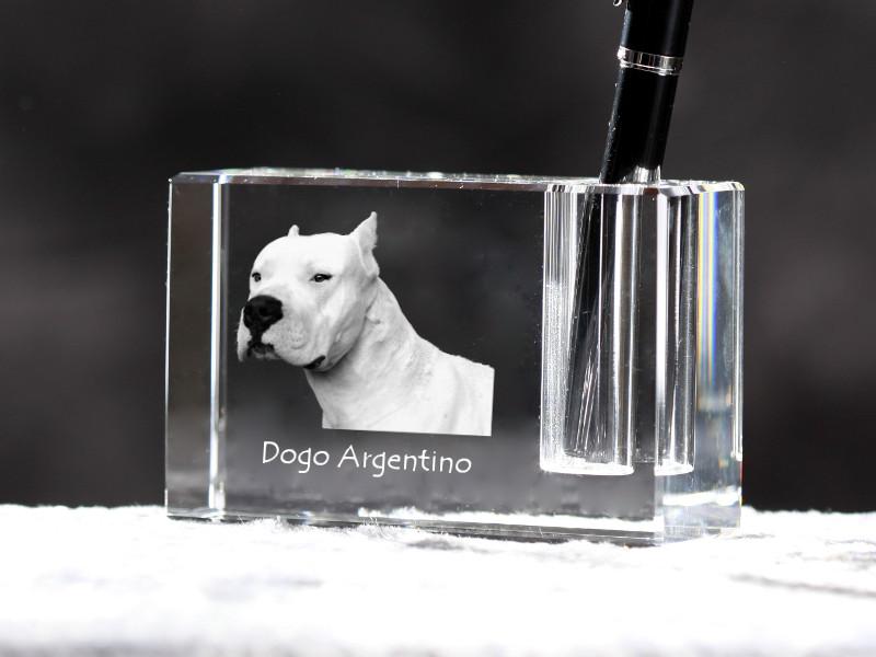 Dogo Argentino – Pen stand, crystal organiser with dog photo | Art-Dog