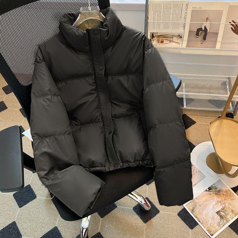 

Women s Short Leather-Faced Cotton Jacket, 2025 Korean Style, Washable Loose-Fit, Thickened Fashion Design M [80-110 lbs]