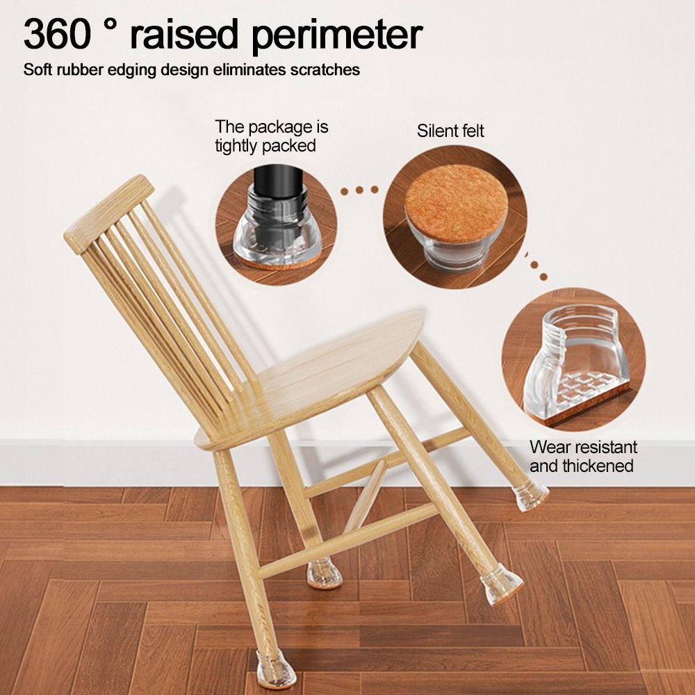 4pcs/set Anti-Scratch Anti-slip Mat Decreases Friction Feet Legs Pads  Household Chair Fittings